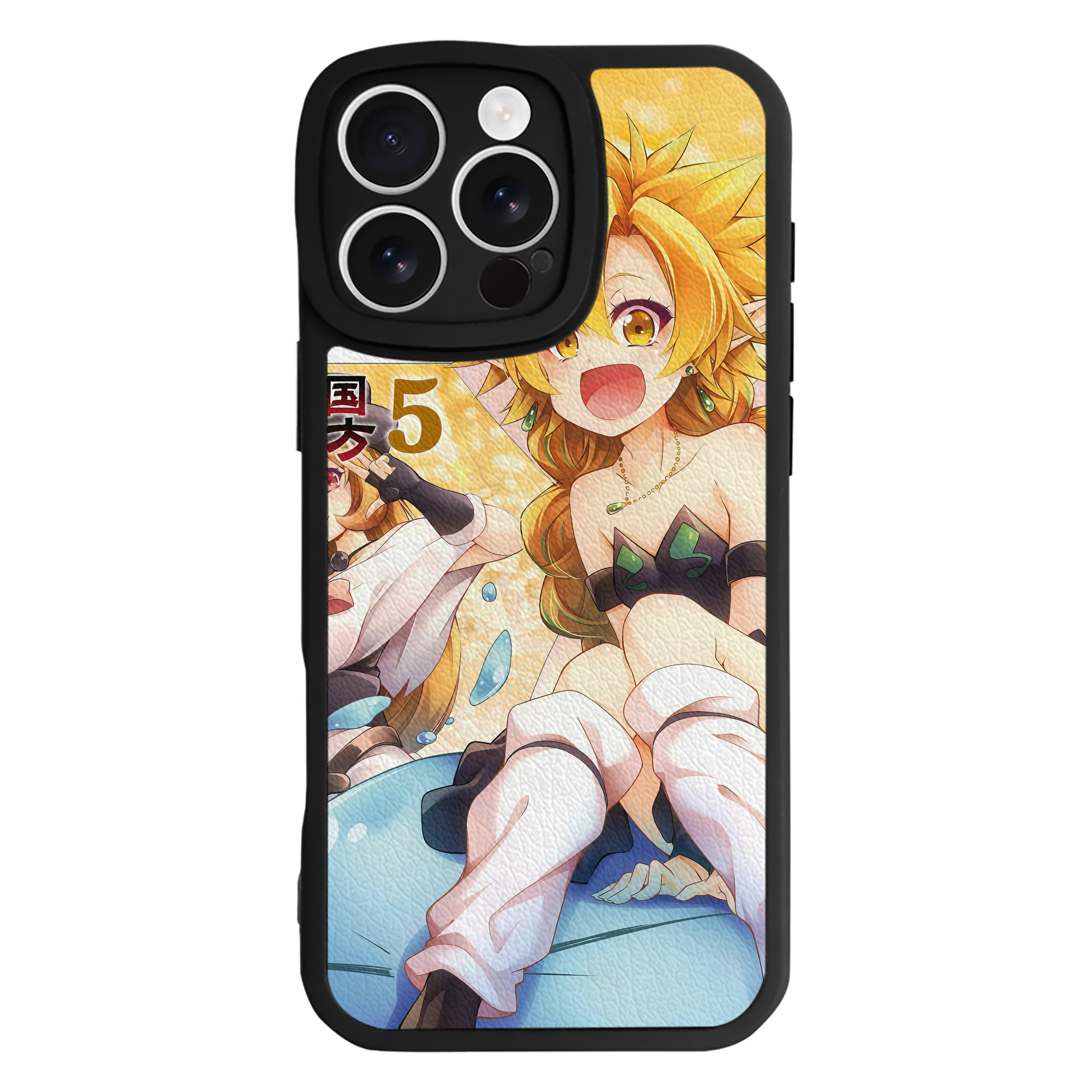 （画像用） 転スラ Regarding Reincarnated to Slime 【iPhone 16シリーズ対応】シリコンスマホケース（レザー調） 材質：シリコン
